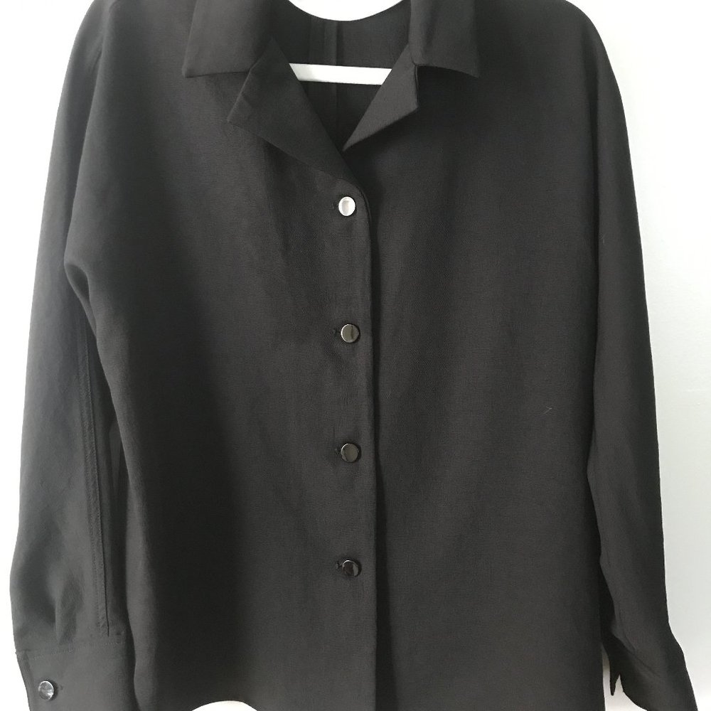 Aritzia Wilfred Rondel Shirt Jacket (Flowy Button Up old version), XS, Black